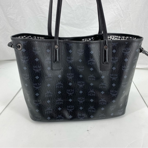 MCM Black Medium Liz Reversible Visetos Shopper - Picture 3 of 10